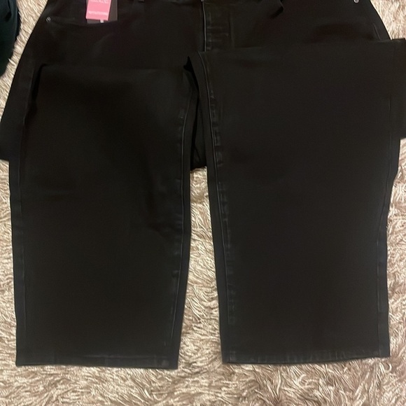 PRETTY Little Things‎ Plus Boyfriend Black Jeans Size 26 High Waist NWT - Picture 10 of 13